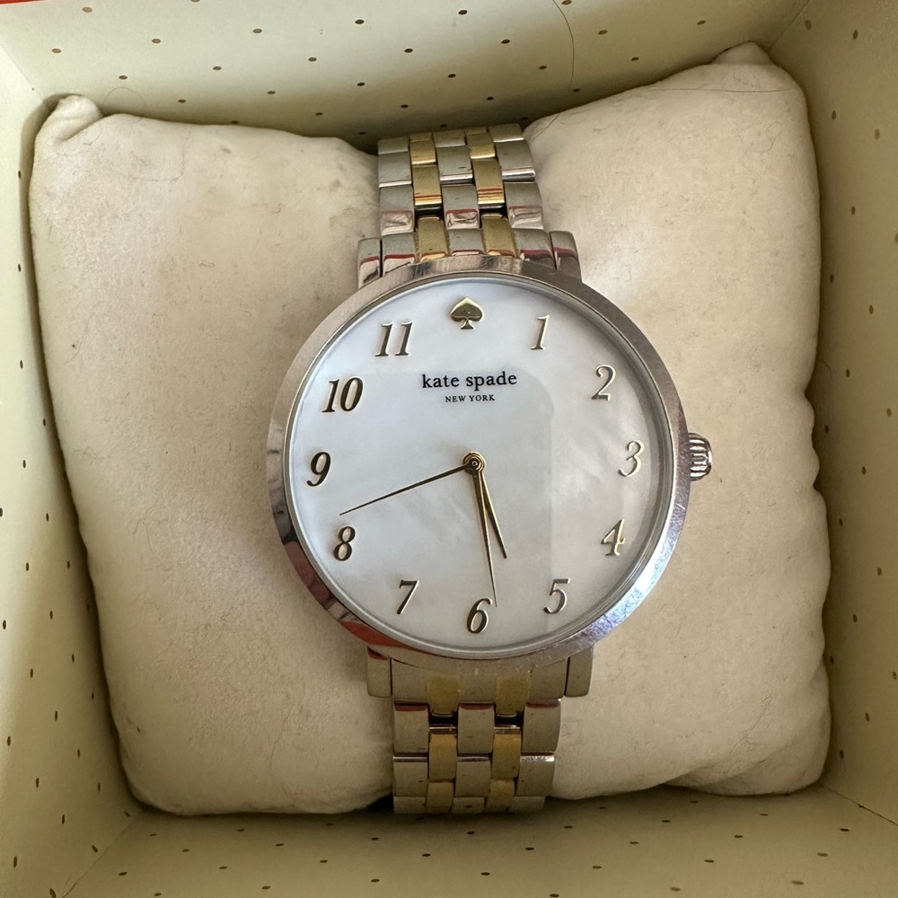 Kate Spade Two-Tone Watch with Mother of Pearl face